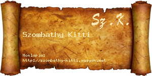 Szombathy Kitti névjegykártya